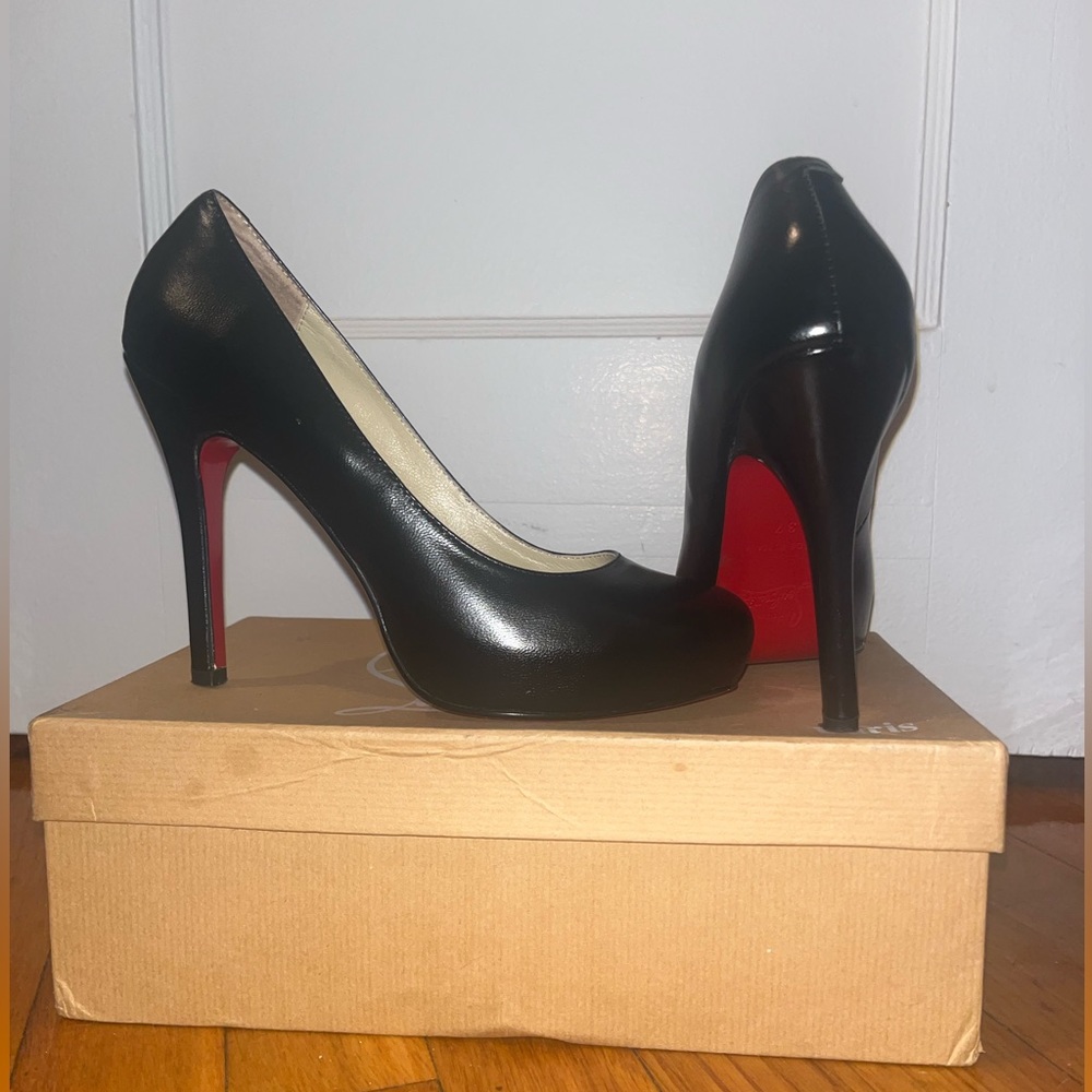 Christian Louboutin Black Leather Pumps